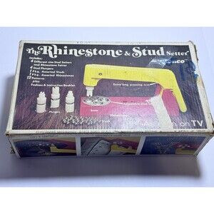 Vintage 1973 Ronco Rhinestone and Stud Setter Kit As Seen on TV Craft Tool Boxed